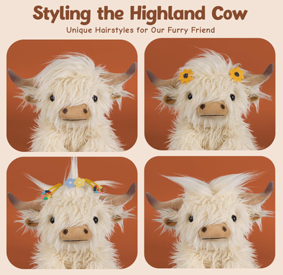 Cute Highland Cow Companion Plush