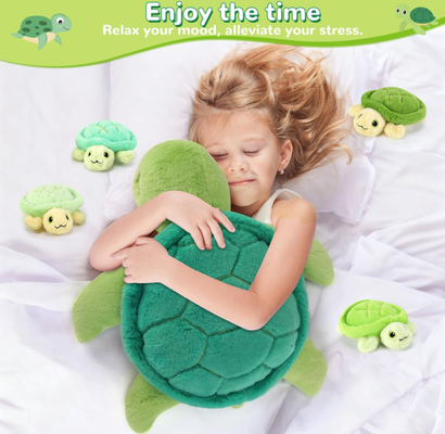 Mommy Turtle Stuffed Animal with Babies 5-in-1