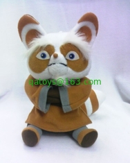 Small Cartoon Plush Toys Kungfu Panda Master Shifu in Sitting Pose