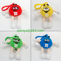 Personalized Plush Toy Keychain Red M&M Character Stuffed Animals