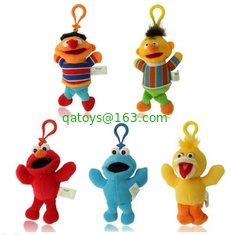 Cute Sesame Street Plush Keychain Stuffed Toys with Hook For Promotion Gifts