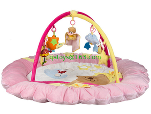 Pink Baby Play Gym and Mat , Baby Growing Baby Musical Play Gym