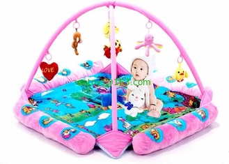 Seabeach Blue Baby Play Gyms And Mats with Plastic and Stuffed Toys