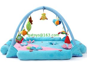 Personalised Happy Garden Blue Baby Play Gyms Soft Foam Floor