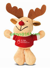 Fashion Small Reindeer Stuffed Plush Toy Keychain For Christmas Promotion