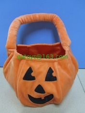 Customized Orange Halloween Plush Toys 12 inch Stuffed Bag for Party