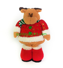 Stuffed Reindeer Snowman Doll Christmas Plush Toys With Streaching Leg