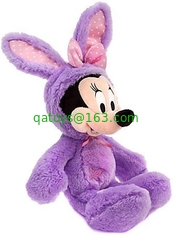 Eco Friendly Soft Minnie Mouse Plush Stuffed Bunnies For Easter , Purple