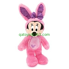 Cartoon Stuffed Animals Pink Minnie Mouse Easter Bunny for Babies