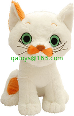 12 inch Black / White Cat Stuffed Animal Toys Soft Cartoon Plush