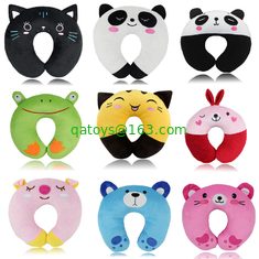 Plush U shape Car Seat Travel Neck Pillow And Cushion , Animal Plush Cushion  For Nursing