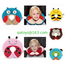 Plush U shape Car Seat Travel Neck Pillow And Cushion , Animal Plush Cushion  For Nursing