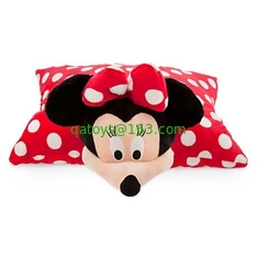 Red Lovely Disney Minnie Mouse Toddler Pillow With Plush Minnie Head