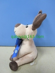 Big Christmas Plush Toys Moose / Reindeer Stuffed Animals With Ribbon