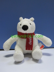 12cm Christmas Coca Cola Polar Bear Stuffed Animal Cute Push Keychain
