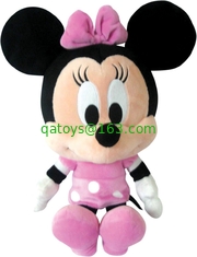 Big Head Minnie Mouse Soft Toy Pink Disney Plush Toys with Custom Logo