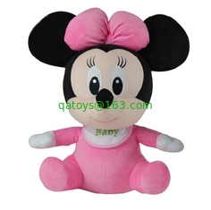 Big Head Minnie Mouse Soft Toy Pink Disney Plush Toys with Custom Logo