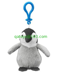 Black , Grey Penguin Stuffed Animal Plush Toy Keychain Promotion Gifts 12cm