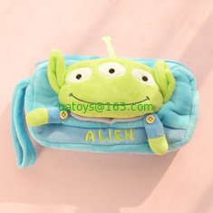 Stationery Toy Story 3 Alien Plush Pencil Case For Promotion , Blue / Yellow