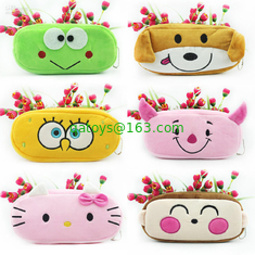 Stationery Animal Plush Pencil Case Animal Zipper Pencil Pouch For Promotion Gifts