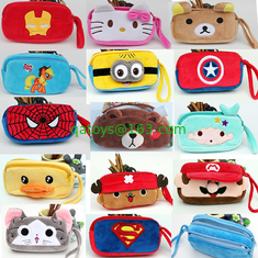 Cute Spider man Cartoon Characters Plush Pencil Case For Promotion Gifts