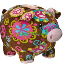 18cm Cute Pig Piggy Bank Moneky Bank Stuffed Plush Toy For Coin Collection
