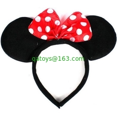 Disney Headband Hat - Plush Minnie Mouse Ears Costume Accessory With Bow For Party