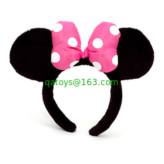 Disney Headband Hat - Plush Minnie Mouse Ears Costume Accessory With Bow For Party