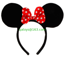 Disney Headband Hat - Plush Minnie Mouse Ears Costume Accessory With Bow For Party