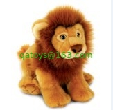 Custom Made Brown Lion Stuffed Animals Cartoon Plush Toys with Sitting Pose