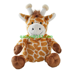 Brown Lovely Giraffe Stuffed Animal Toys Sitting And Standing Pose