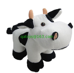 Customized Fashion Milka Cow Stuffed Animal Toys in White and Black