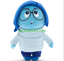 Inside Out Cartoon Disney Plush Toys Sadness With 28cm Blue