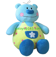 Blue Kid / Baby Music Plush Toys Customized For Early Learning