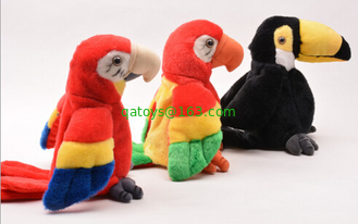 Educational Interactive Talking Plush Toys Musical Parrot For Festival
