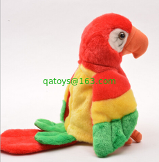 Educational Interactive Talking Plush Toys Musical Parrot For Festival