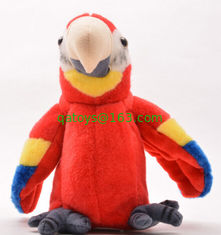 Educational Interactive Talking Plush Toys Musical Parrot For Festival