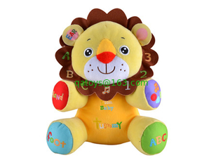Talking Blue Elephant Cute Baby Plush Toys With Music Animals For Baby Learning