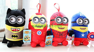 Despicable me 3 Minions with 3D eye / Avengers Plush Toys / Super Hero Super man , Batchman , Iron Man  ,spiderman