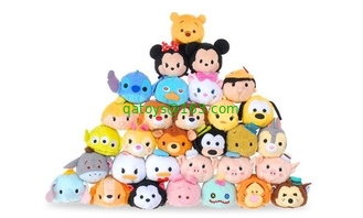 Hot Disney Tsum Tsums Collection Plush Toys For  Mobile Phone Screen Cleaner Keychain Bag