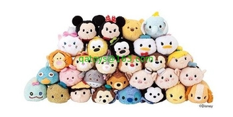 Hot Disney Tsum Tsums Collection Plush Toys For  Mobile Phone Screen Cleaner Keychain Bag