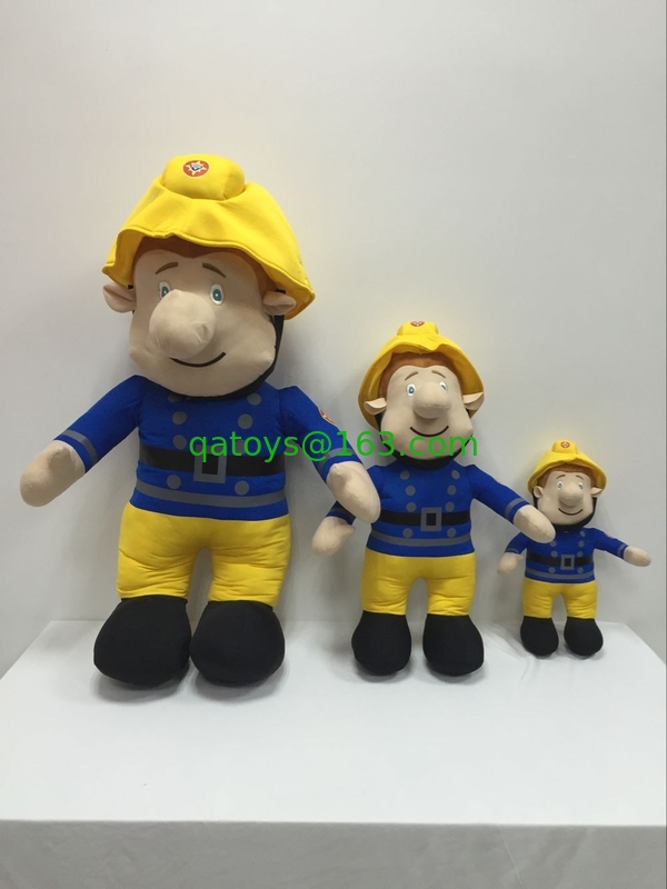 Cute Large Fireman Sam Cartoon Plush Stuffed Soft Toys , Three size 40cm /60cm /90cm