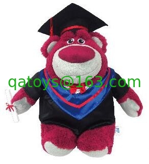 Lotso Graduation Berrybear Disney Plush Toys , Toy Story 3 Lots-O'-Huggin' Bear Disney Cuddly Toys 10 inch