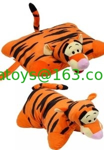 Orange Lovely Disney Tigger Pillow Plush Cushion and Pillow With Plush Tigger Head For Bedding