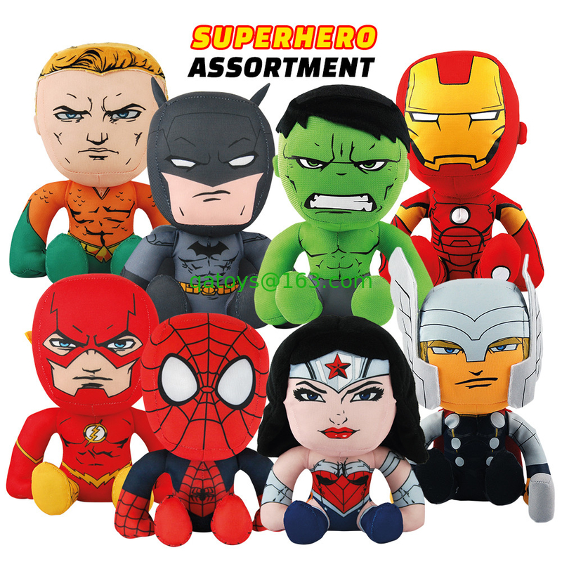 Original Cartoon Super Hero Plush Toys Collection For Promotion Gifts 8 Inch
