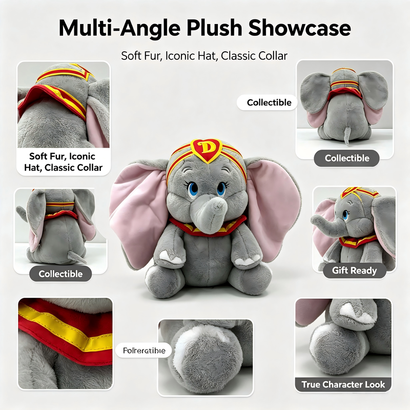 Cute Disney Plush Toy Dumbo - D