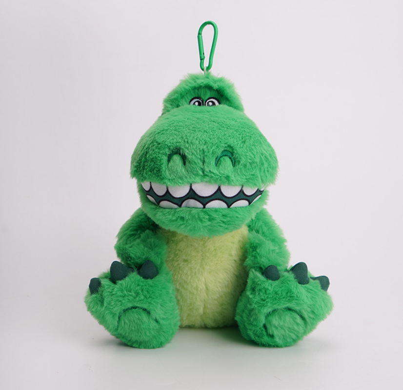 Cute green Rex keychain plush