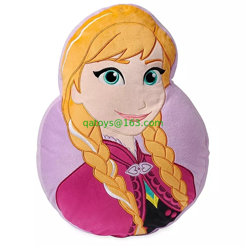 Fashion Disney Original Plush Anna and Belle Head Pillow For Bedding and Cushion
