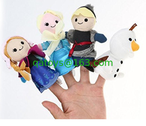 Lovely Cartoon Plush Toys Frozen Soft Finger Puppets For Promotion Gifts And Premium