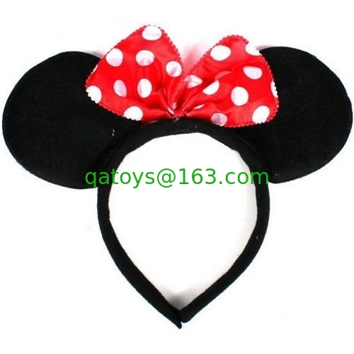 Disney Headband Hat - Plush Minnie Mouse Ears Costume Accessory With Bow For Party